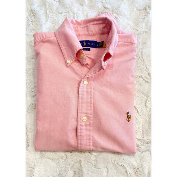 RALPH LAUREN Classic Fit Shirt Mens Sz S Button Down Long Sleeve Pony Oxford Red - Picture 2 of 11